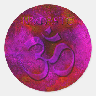 Namaste Purple Red Stickers
