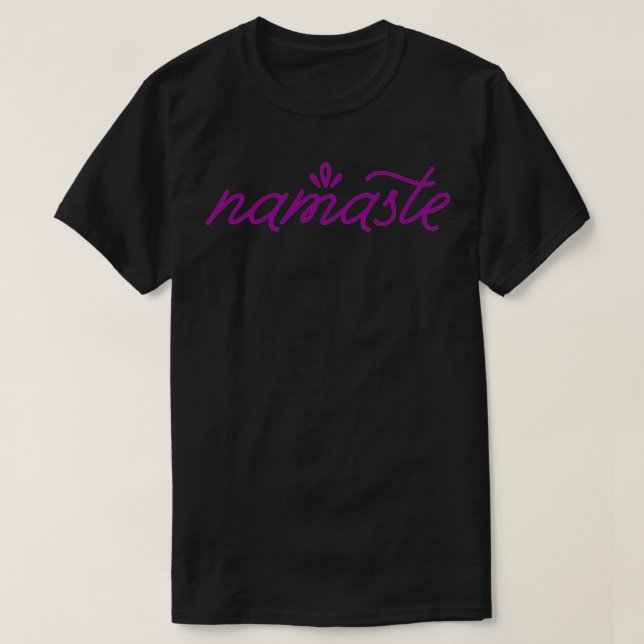 Namaste purple  T-Shirt (Design Front)