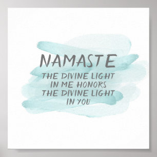 Namaste quote poster watercolor desgn
