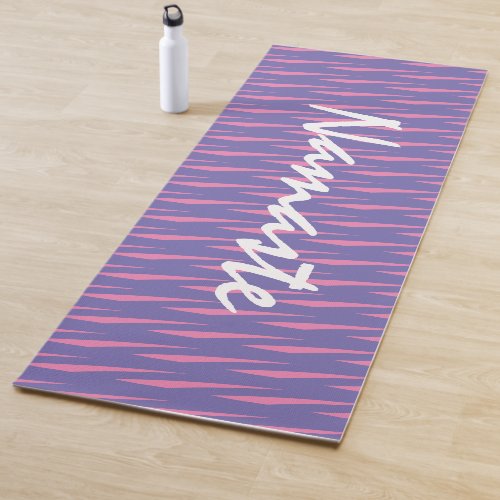 Namaste Quote Purple and Pink Pattern Fitness Yoga Mat