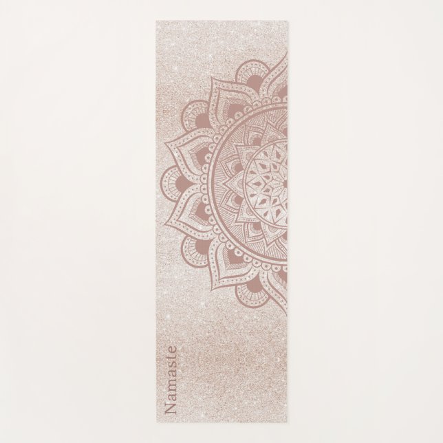 Namaste Quote Text Om Yogi Practice Studio Center Yoga Mat (Front)