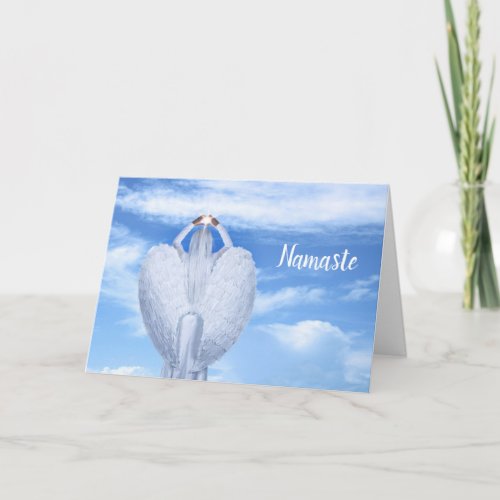 Namaste Quote Thank You Ascension Angel with Wings Card