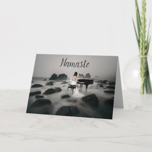 Namaste Quote Thank You Fantasy Music Piano Card