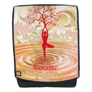 Namaste Quote Tree of Life Zen Yoga Meditation Backpack
