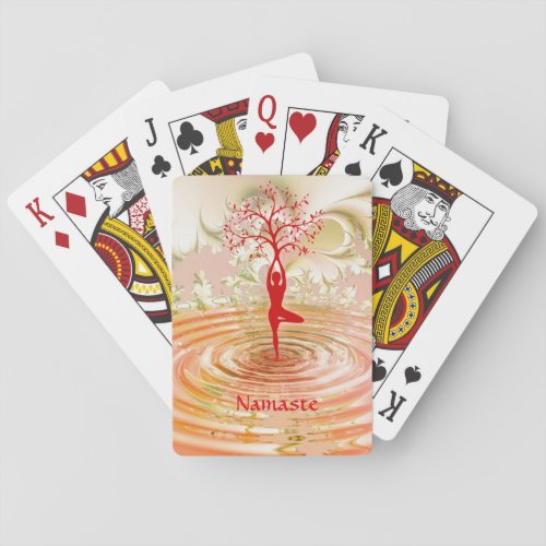 Namaste Quote Tree of Life Zen Yoga Poker Cards