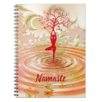 Namaste Quote Yoga Tree of Life Zen Notebook