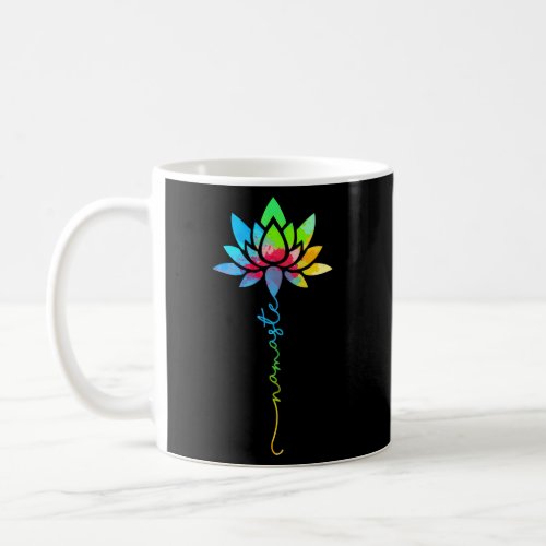 Namaste Rainbowdala Lotus Flower Meditation Yoga Coffee Mug