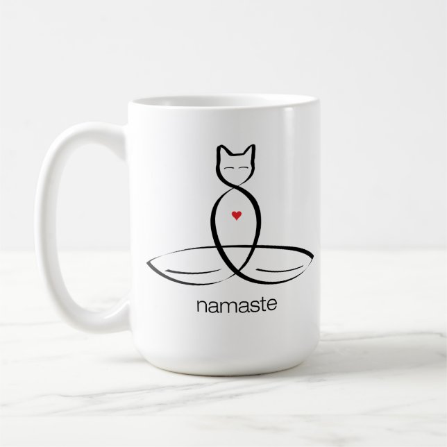 Namaste - Regular style text. Coffee Mug (Left)
