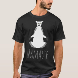 Namaste Ring Tailed Lemur Yoga And Lemur Clothing T-Shirt