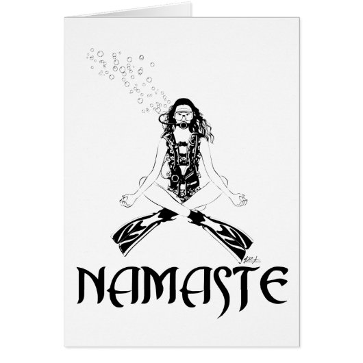 Namaste Scuba Yoga Cards (Front)