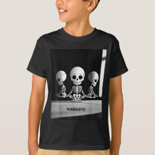 Namaste Skeletons Yoga Lover For Yogi Workout Funn T-Shirt