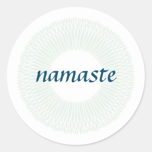 Namaste Small Round Sticker