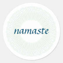 Namaste Small Round Sticker