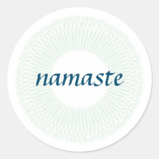 Namaste Small Round Sticker