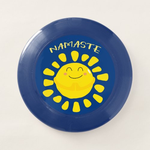 Namaste Smiling Praying Cartoon Sun Wham_O Frisbee