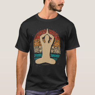 Namaste Spiritual Yogi Zen Buddhism Meditation Ret T-Shirt