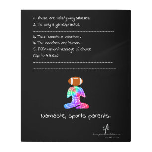 Namaste, Sports Parents Sea Siren Football Metal Print