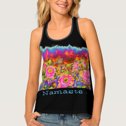 namaste _sunflower fields All_Over_Print tank top