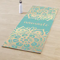 Beautiful Blue Mandala Pattern Yoga Mat | Zazzle