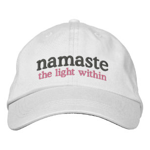Namaste the light within embroidered baseball hat