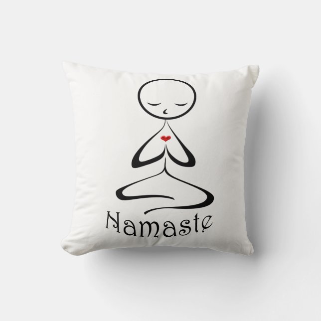 Namaste Throw Pillow (Front)