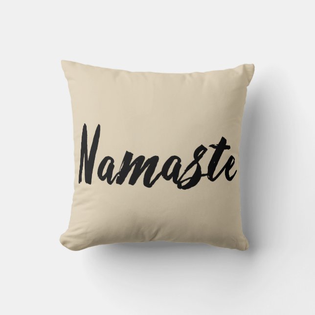 Namaste Throw Pillow (Front)