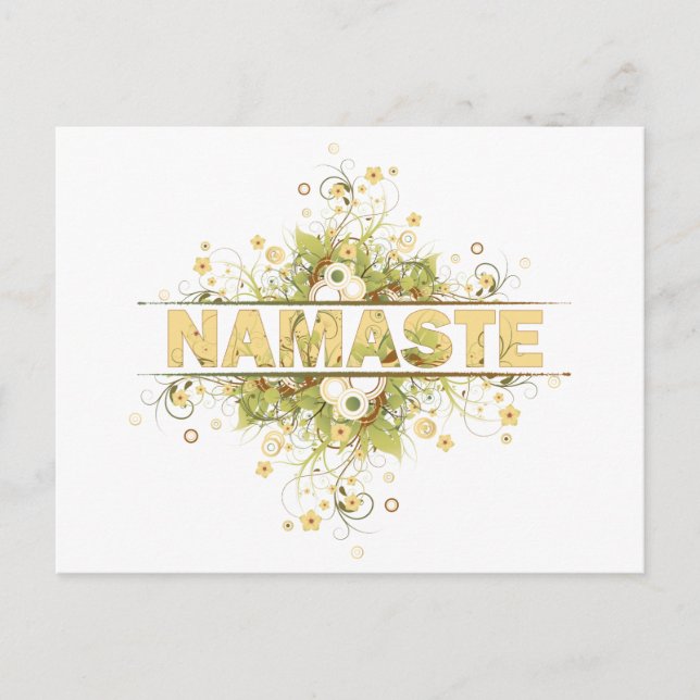 Namaste Vintage Floral Postcard (Front)