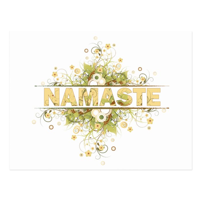 Namaste Vintage Floral Postcard