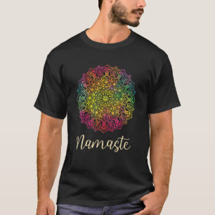 Namaste Watercolor Mandala Sacred Geometry Meditat T-Shirt