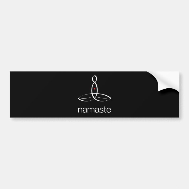 Namaste - White Regular style Bumper Sticker (Front)