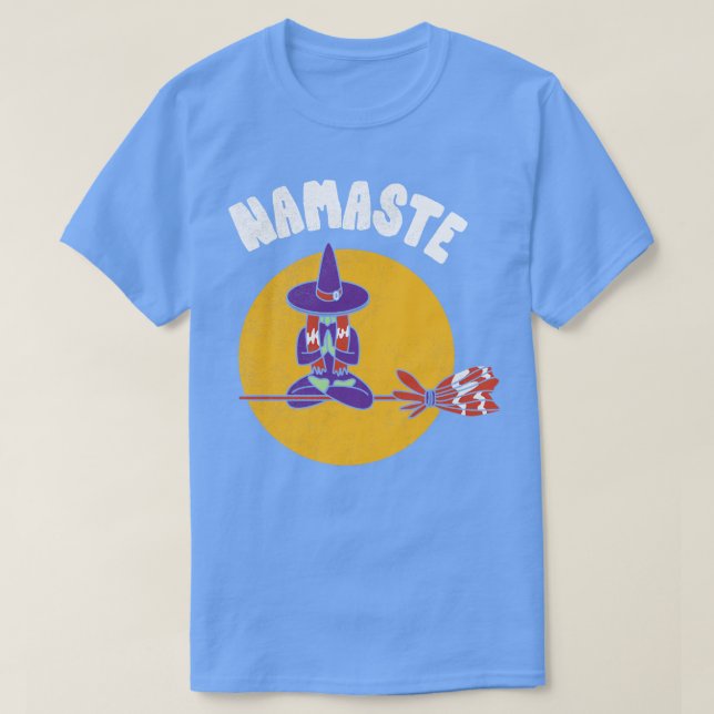 Namaste Witch Halloween Yoga Halloween Asanas for  T-Shirt (Design Front)