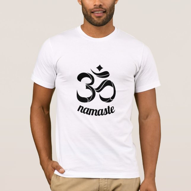 Namaste, with back text T-Shirt (Front)