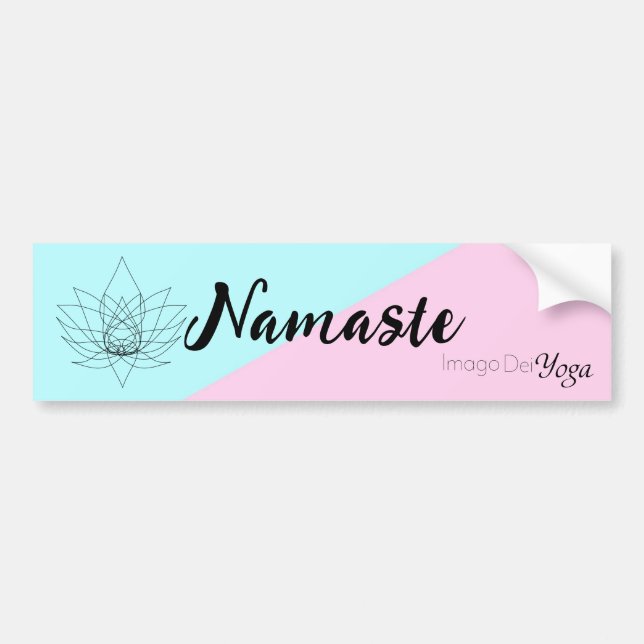 Namaste with Imago Dei Yoga Bumper Sticker (Front)