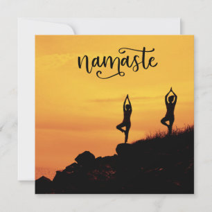 Namaste Woman  Modern Spiritual Meditation Yoga  Card