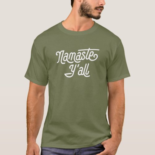 Namaste Yall Funny Typography Southern Yoga Eight T_Shirt