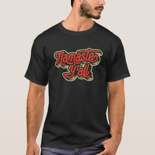 Namaste Yall Typography Southern Yoga Eighties 2 T-Shirt