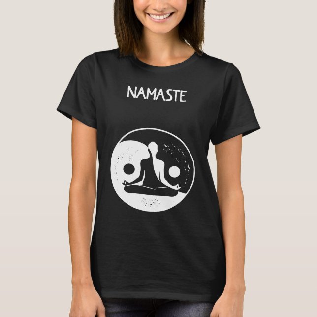 Namaste Yin Yang Meditation T-Shirt (Front)