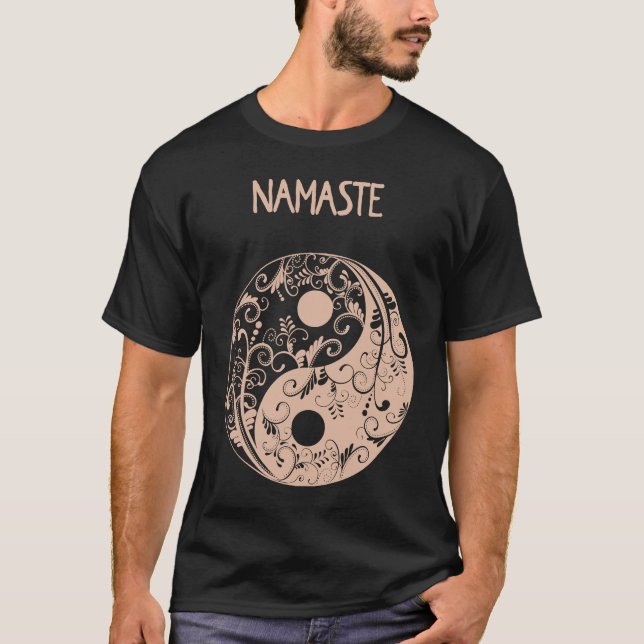 Namaste Yin Yang T-Shirt (Front)