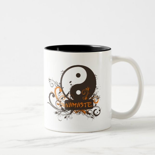 Namaste Yin Yang Two-Tone Coffee Mug (Right)