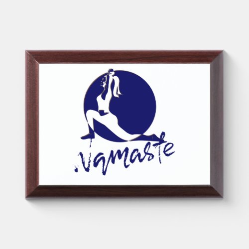 Namaste yoga award plaque