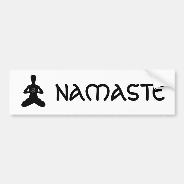 NAMASTE yoga bumper sticker (Front)