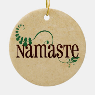 Namaste Yoga Ceramic Ornament