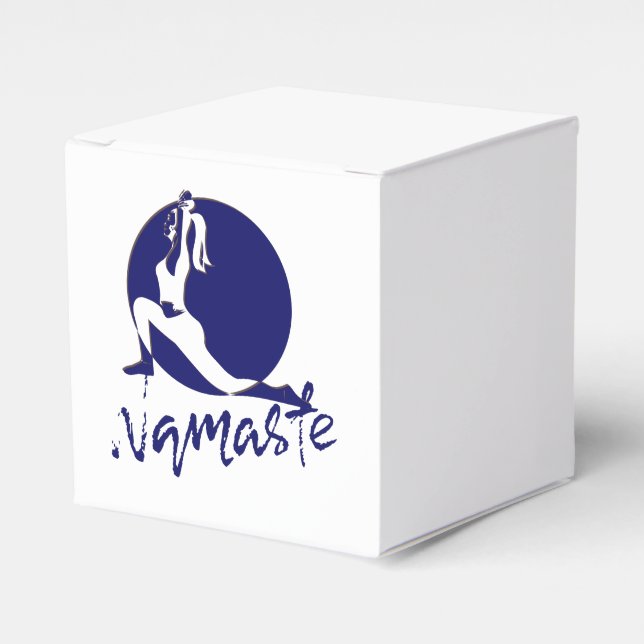 Namaste, yoga favor boxes (Front Side)