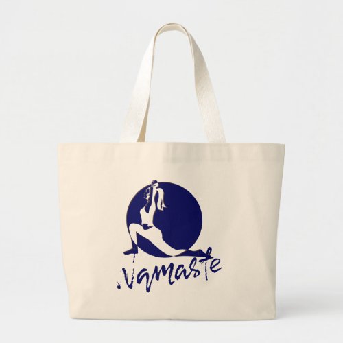Namaste yoga large tote bag