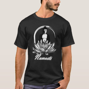 Namaste Yoga Lotus Flower Meditation Motif 2 T-Shirt