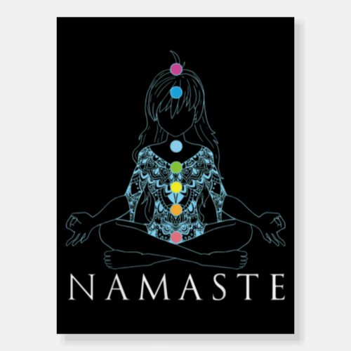 Namaste Yoga Meditation Gift Foam Board