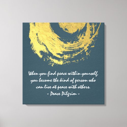 Namaste Yoga Meditation Quotes Blue Gold ZEN Sign