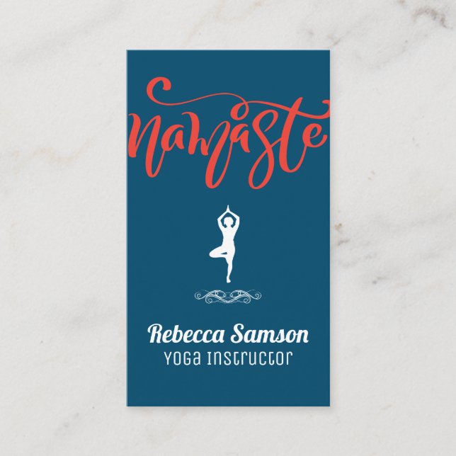 Namaste Yoga Pose Business Card (Front)