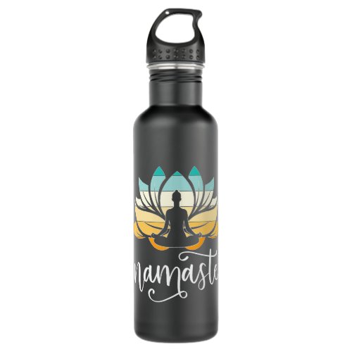 Namaste Yoga Pose Meditation Gifts Outdoor For Her Stainless Steel Water Bottle