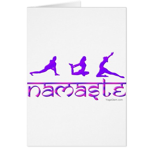 Namaste yoga poses purple cards (Front)